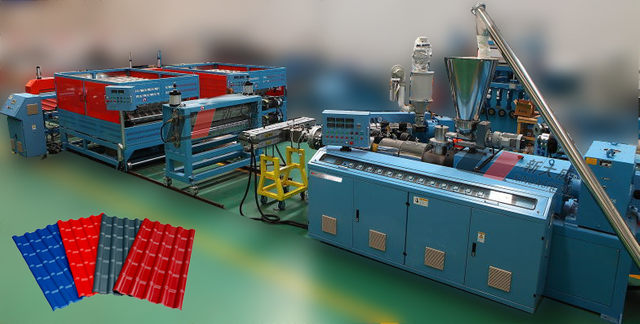 PVC Corrugated/Wave Roof Tile Extruding Line