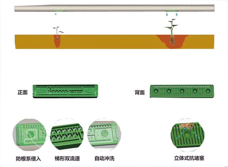 4.抗堵塞双孔滴头